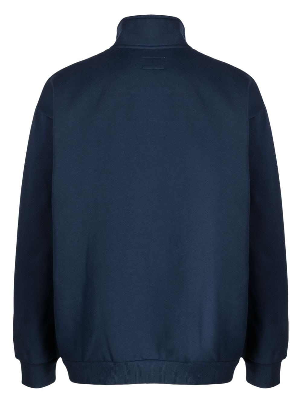 izzue Sweater met patch en halve rits - Blauw