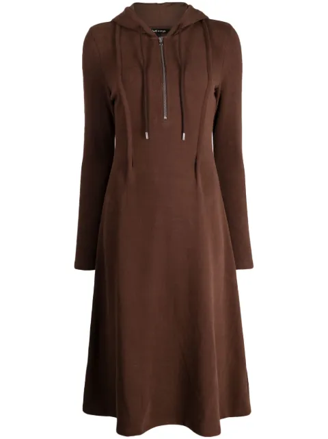 tout a coup vestido midi tejido con capucha