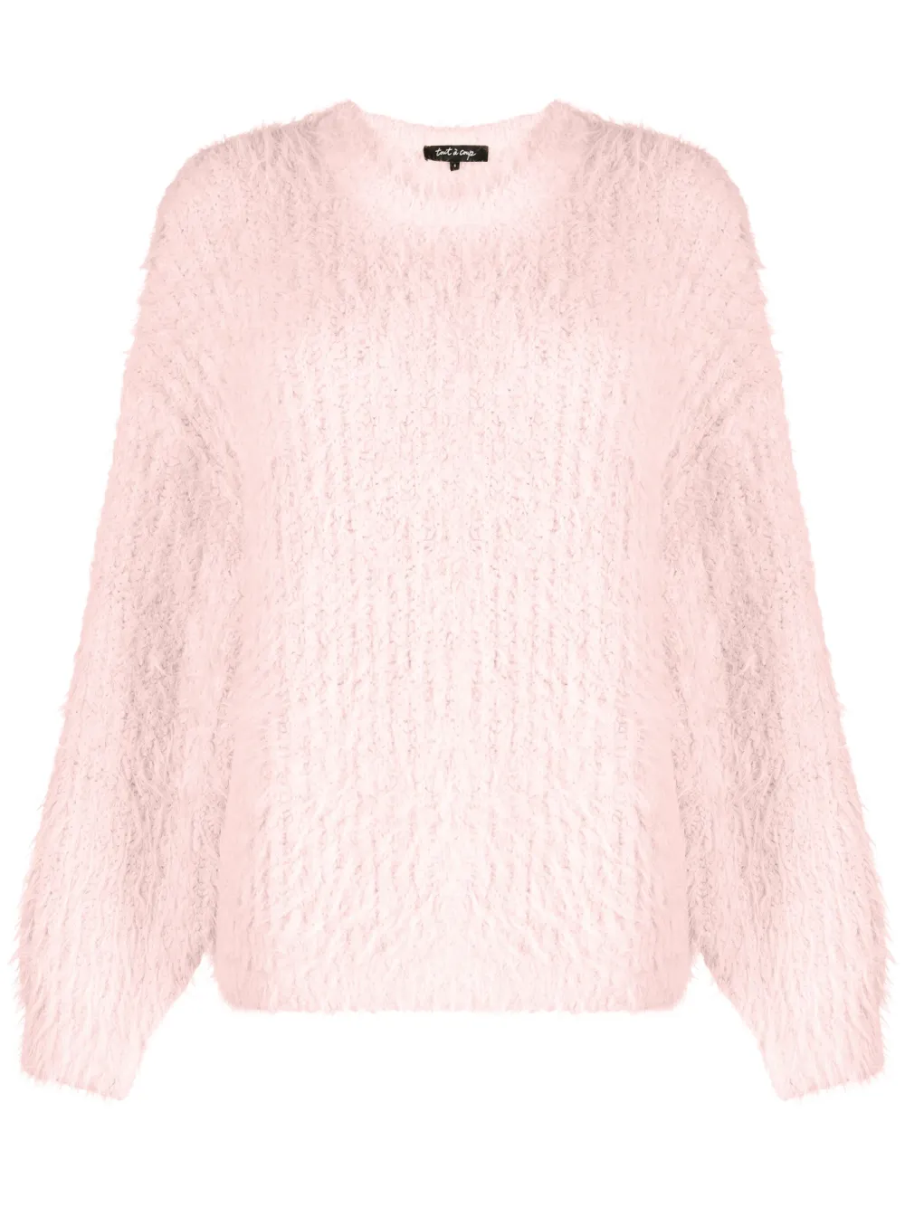 Tout A Coup Brushed Crew-neck Jumper In Pink