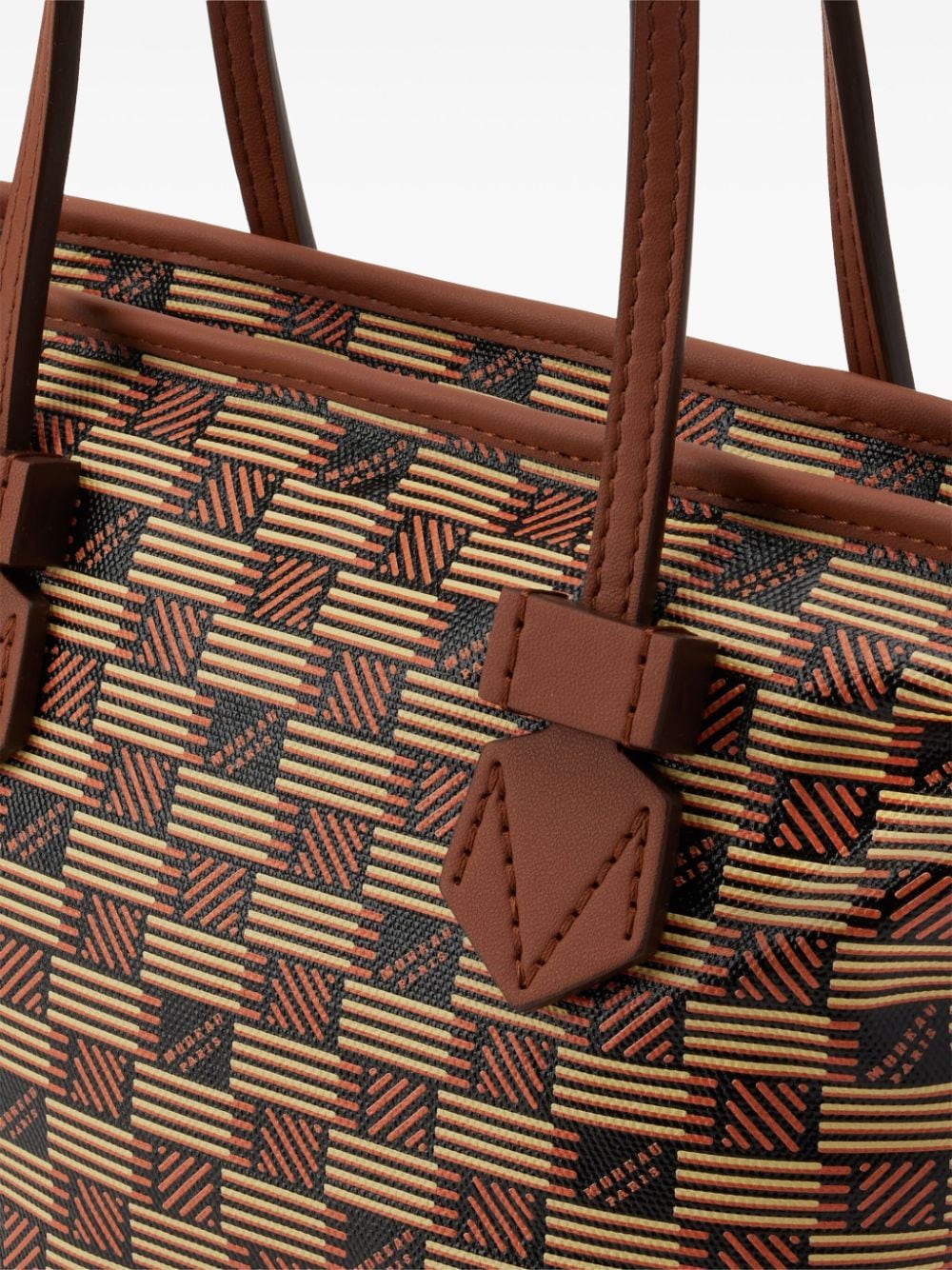 Shop Moreau Saint Tropez Monogram-pattern Tote Bag In Brown