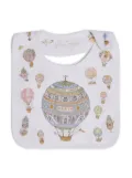 Atelier Choux Hot Air Balloons organic cotton bib - White