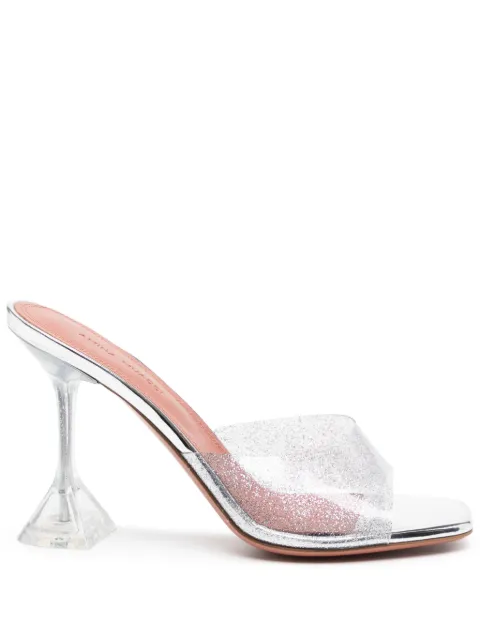 Amina Muaddi Lupita 95mm glitter-detail mules Women