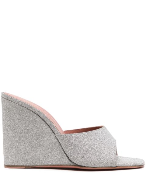 Amina Muaddi Lupita 95mm wedge mules Women