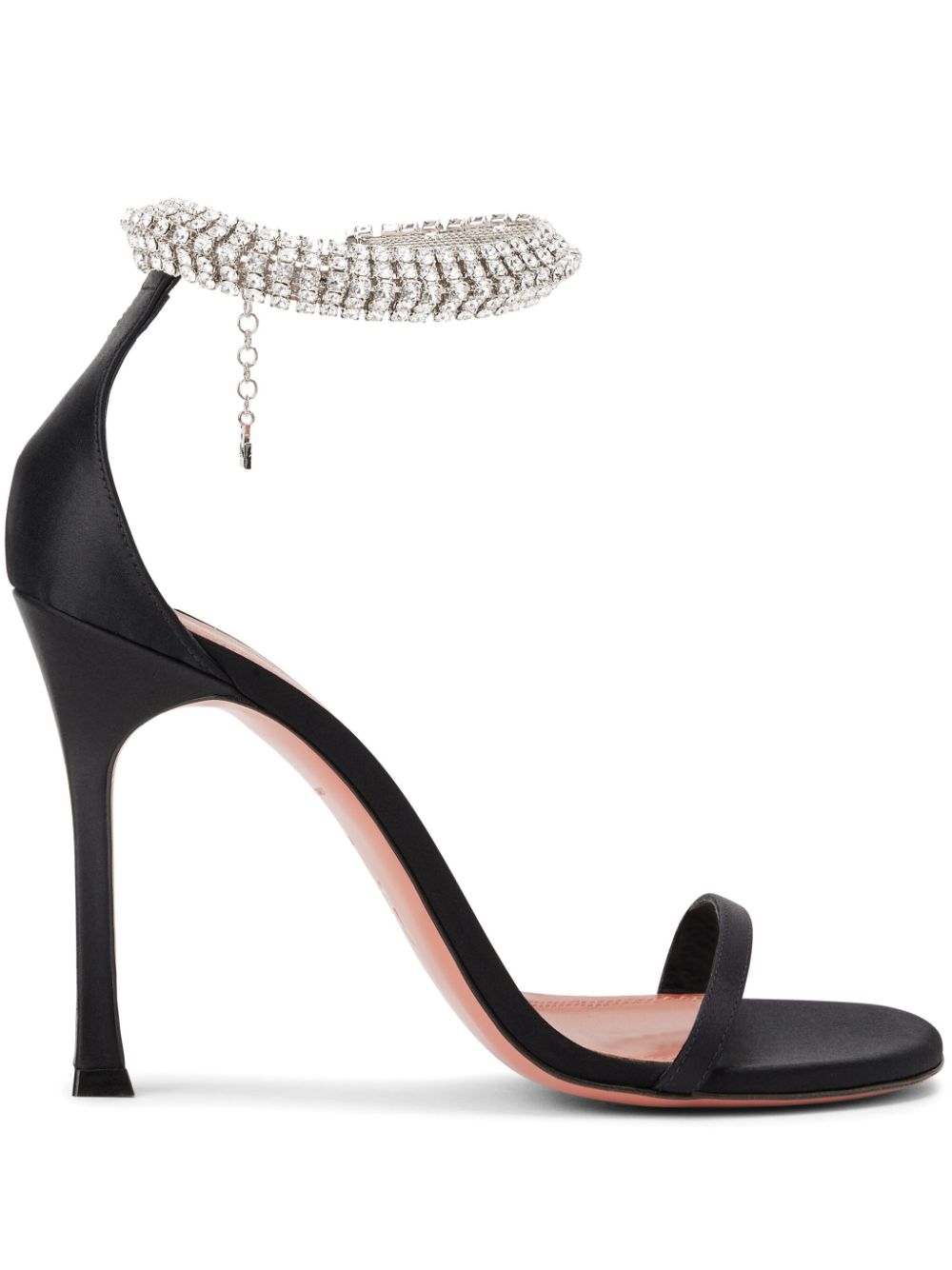 Amina Muaddi Iman 105mm satin sandals - Nero