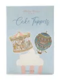 Atelier Choux graphic-print cake toppers (set of 12) - Blue