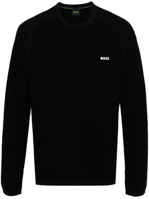 BOSS Rilmo rubberised-logo jumper