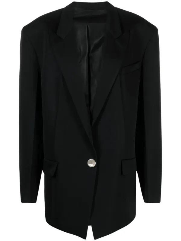 アウターその他 THE ATTICO Woman Blazer Black 247WCG63W046 100 Black blazer for Women | THE ATTICO®