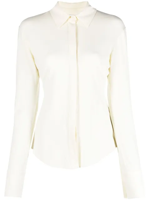 The Attico Elton logo-embroidery shirt