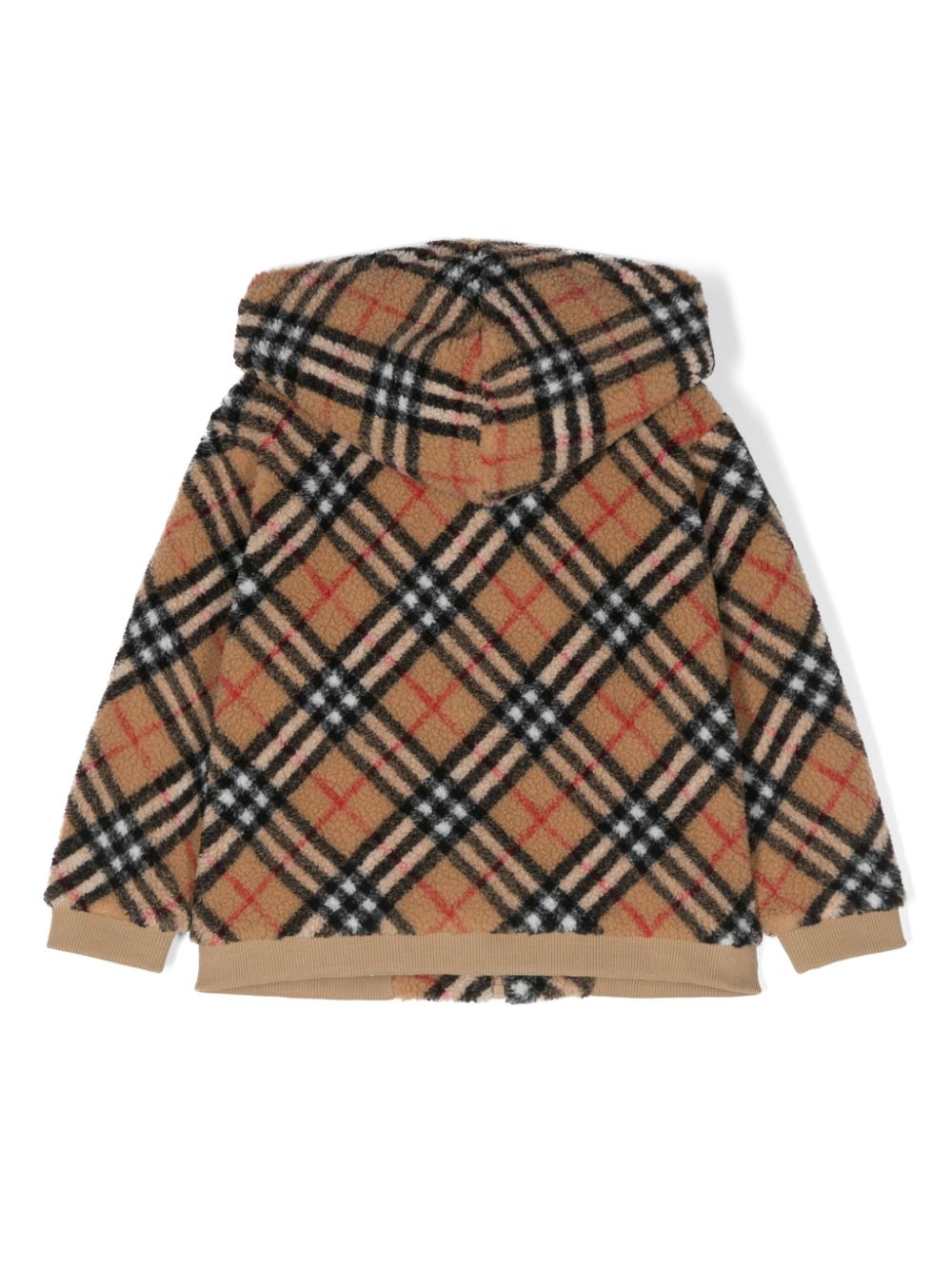 Burberry Kids Vintage-Check fleece hoodie - Beige