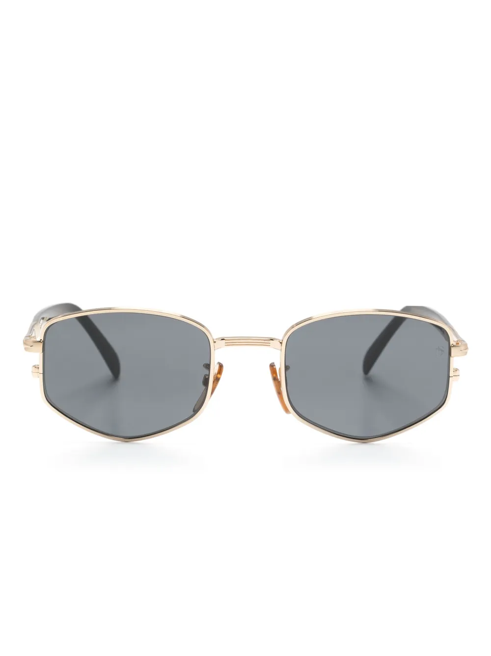 Eyewear by David Beckham Eckige Sonnenbrille in Schildpattoptik - Schwarz