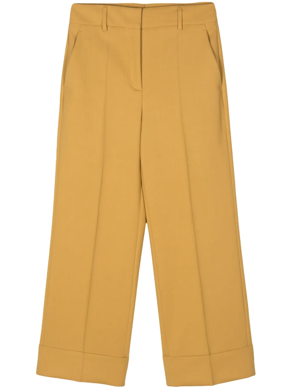 Incotex Wide-leg Tailored Trousers In Yellow