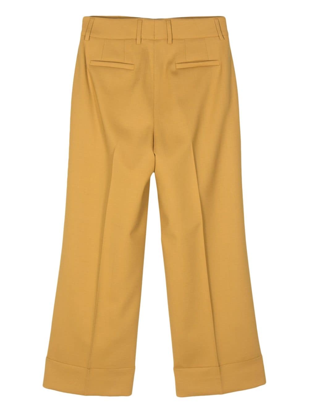 Shop Incotex Wide-leg Tailored Trousers In Yellow
