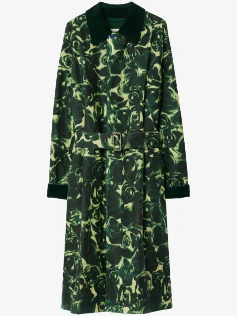 Burberry abrigo largo con estampado Rose