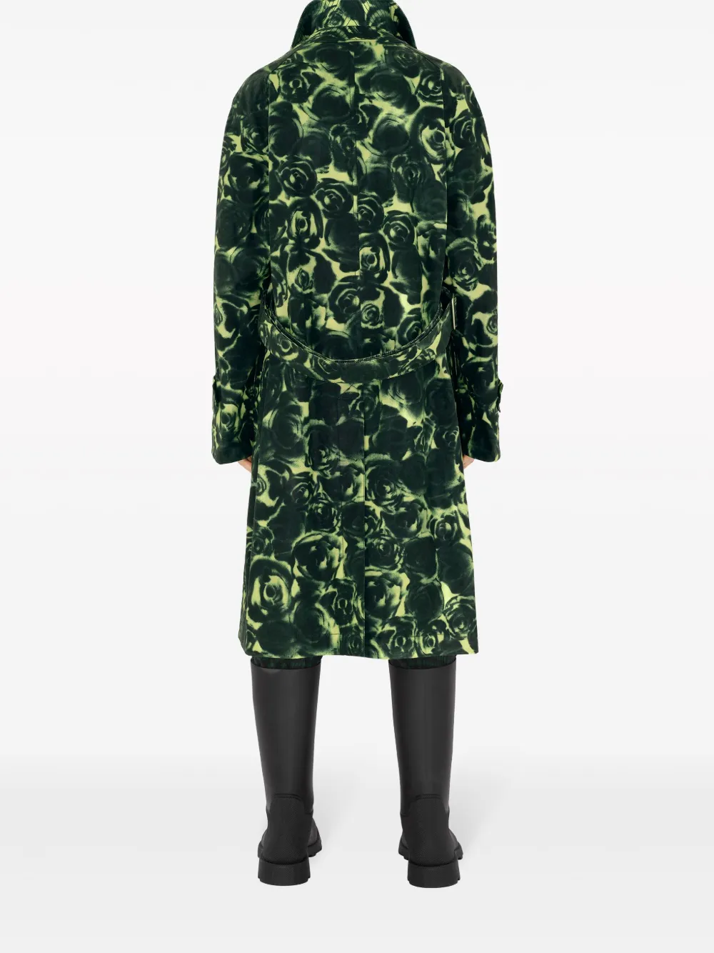 Burberry Jas met roosprint Groen