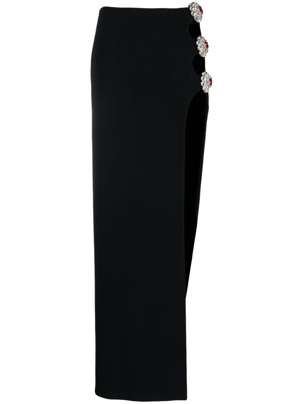 David Koma Cut-out Detail Crystal-embellished Skirt In Black
