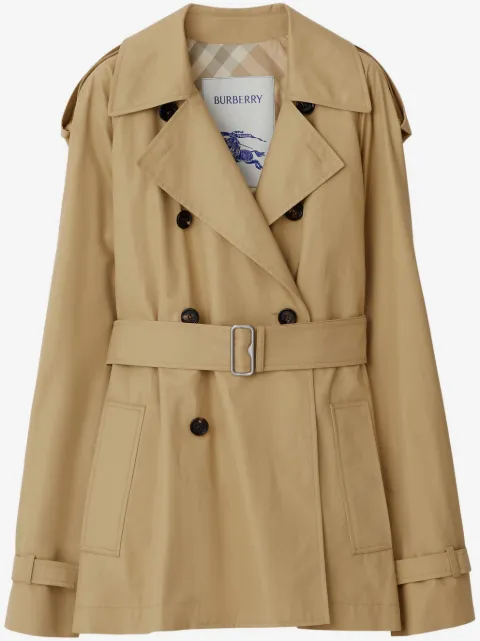 Burberry belted cotton trench coat