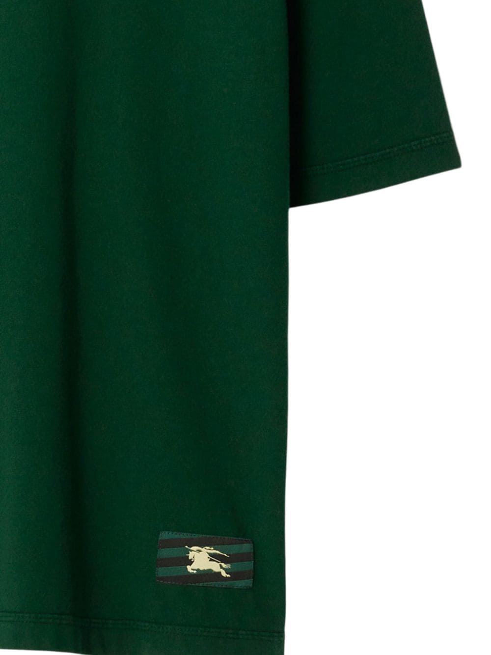 Shop Burberry Ekd Logo-patch Jersey T-shirt In Green