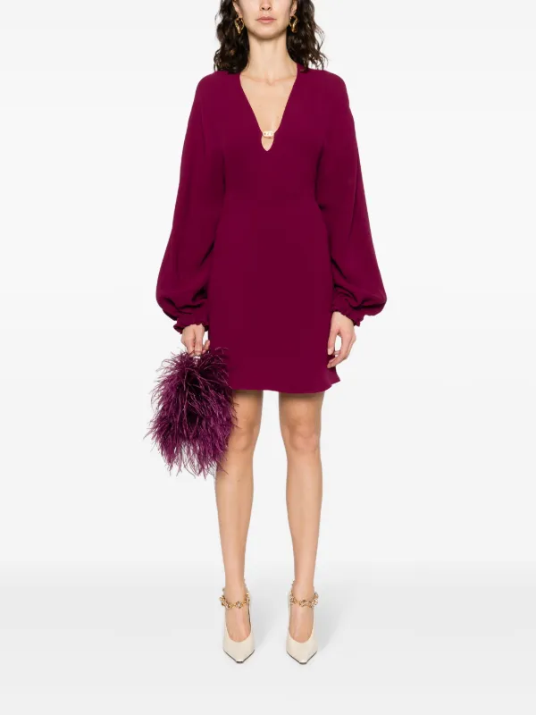 【Fendi】ロゴミニドレス FENDI Cady ロゴプレート ミニドレス | レッド | FARFETCH JP