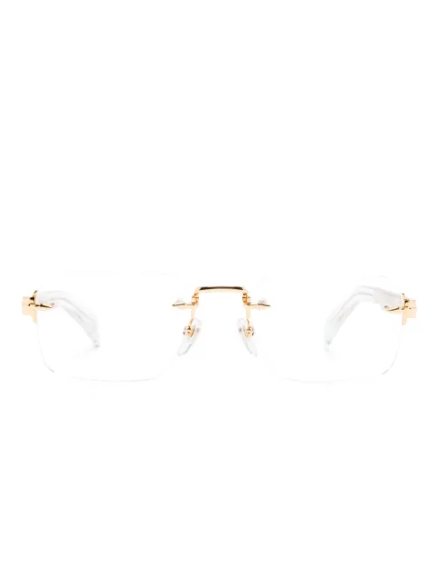 Eyewear by David Beckham rimless rectangle-frame glasses