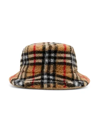 BURBERRY キッズ バケットハット チェック柄 Burberry Kids ヴィンテージチェック バケットハット | ニュートラル