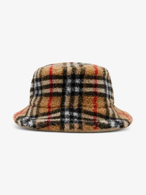 Burberry Kids Vintage Check fleece bucket hat