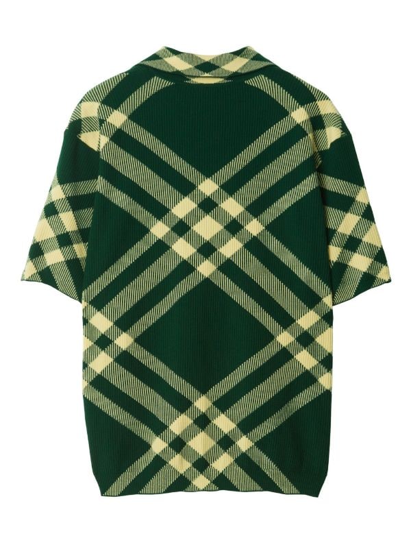 Burberry Vintage Check fine-ribbed Polo Shirt - Farfetch