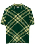 Burberry Vintage Check fine-ribbed polo shirt - Green