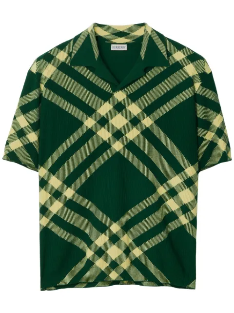 Burberry Vintage Check fine-ribbed polo shirt Men