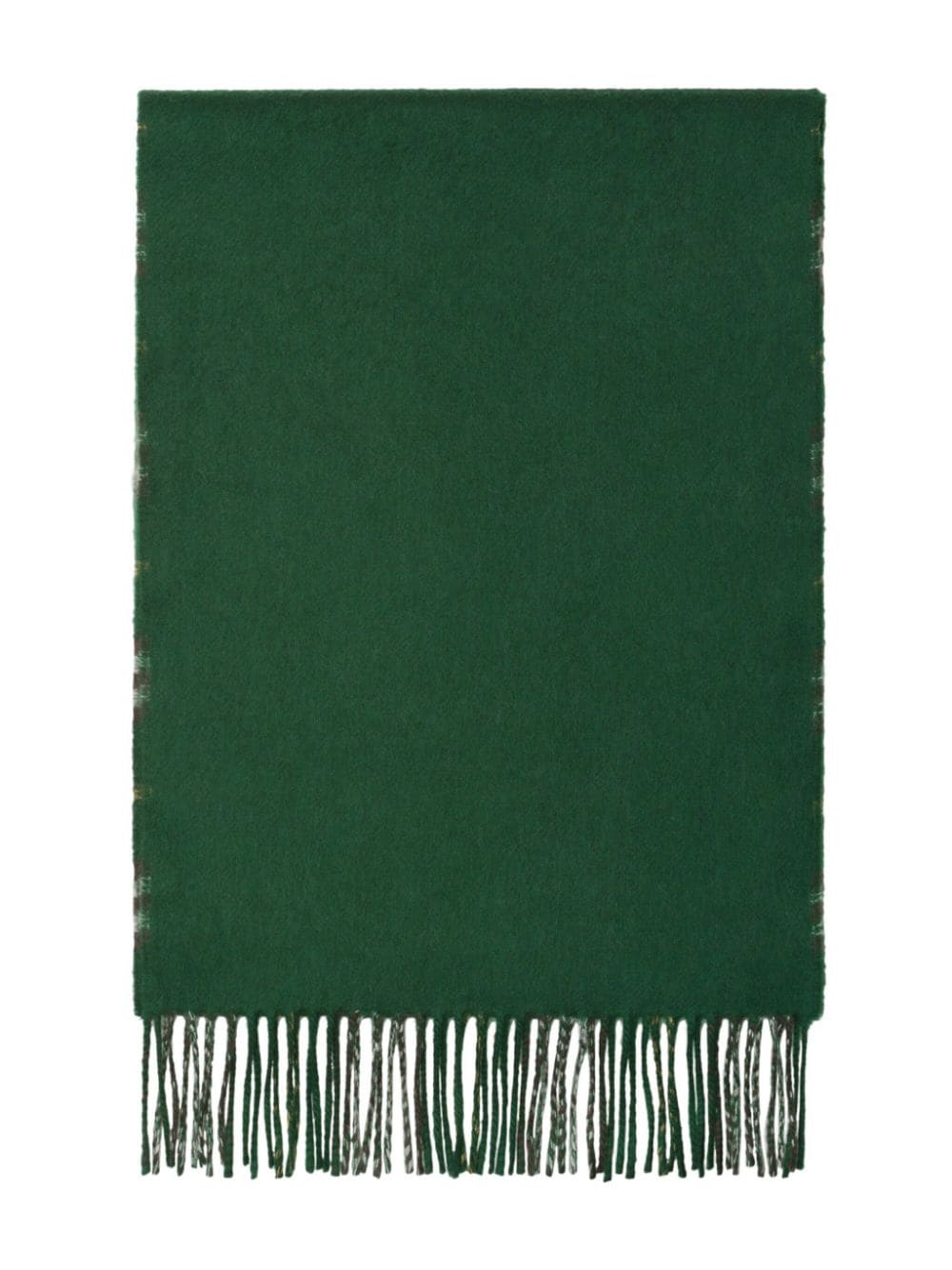 Shop Burberry Check-print Reversible Cashmere Scarf In Green