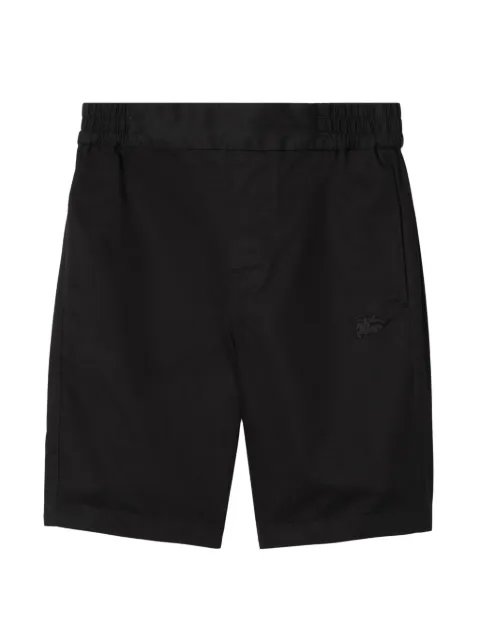 Burberry Kids Equestrian Knight-embroidered cotton shorts 