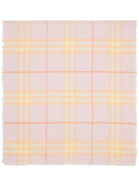 Burberry check-print wool scarf Men
