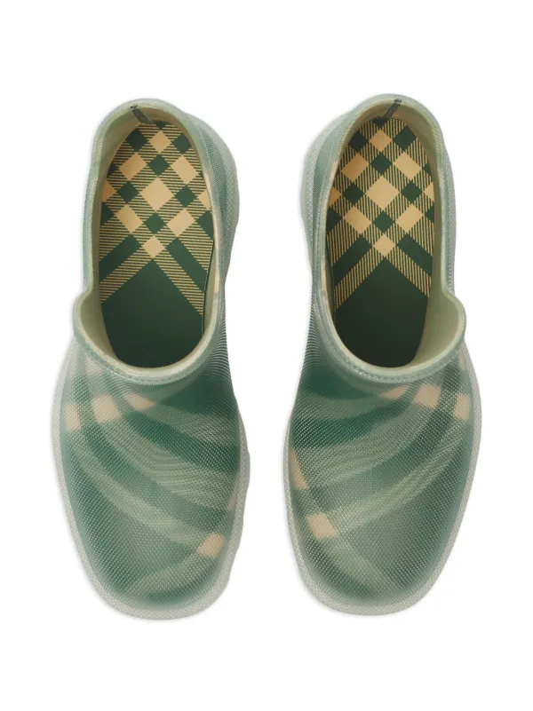 Burberry Marsh Checkered Ankle Boots | Green | FARFETCH Burberry Marsh Checkered Ankle Boots | Green | FARFETCH