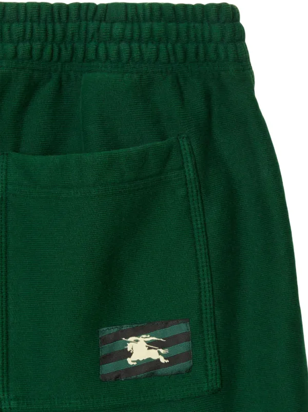 Burberry EKD logo-patch Cotton Track Pants | Green | FARFETCH