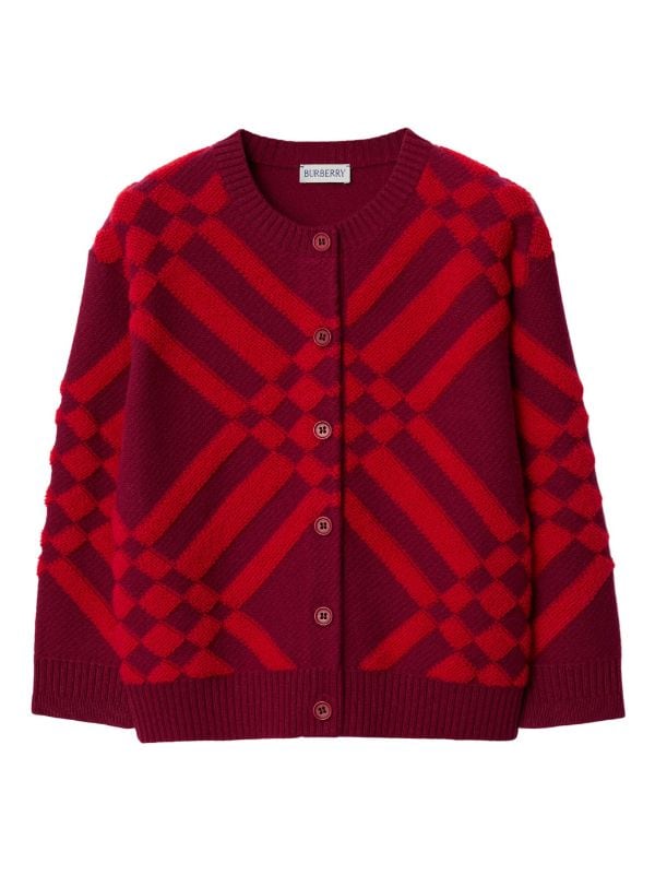 Burberry Kids check-print round-neck Cardigan - Farfetch