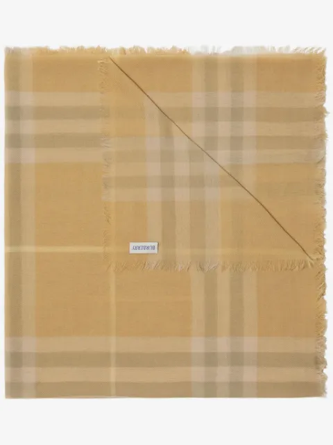 Burberry check fringed scarf