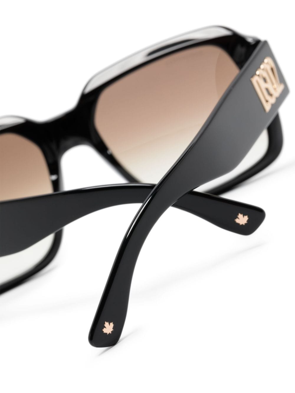 Dsquared2 Eyewear Zonnebril met vierkant montuur en logo Zwart