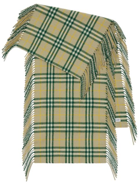 Burberry check-print cashmere scarf Men