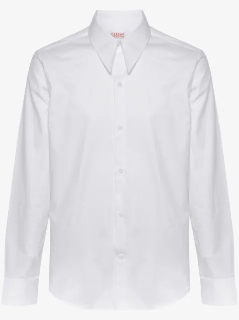 FURSAC straight-point collar cotton shirt