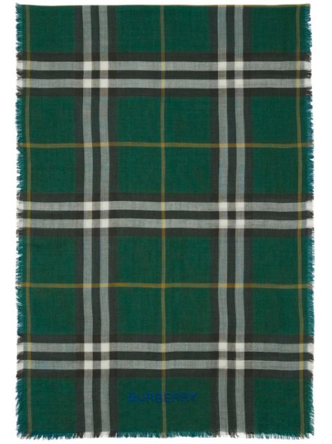 Burberry Vintage-Check frayed scarf Women