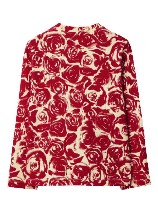 Rose print sweatshirt sale