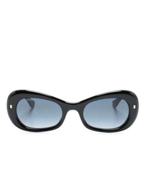 DSQUARED2 EYEWEAR lunettes de soleil ovales à plaque logo