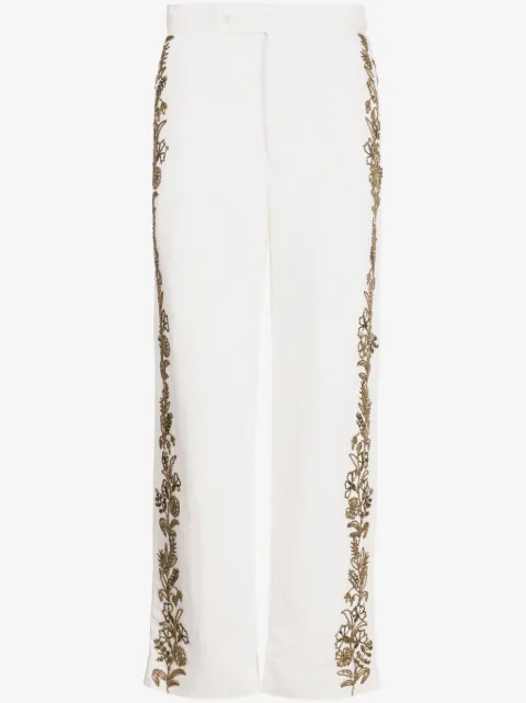 BODE beaded straight-leg trousers