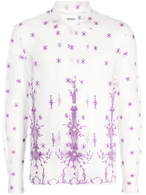 BODE embroidered long-sleeve shirt 