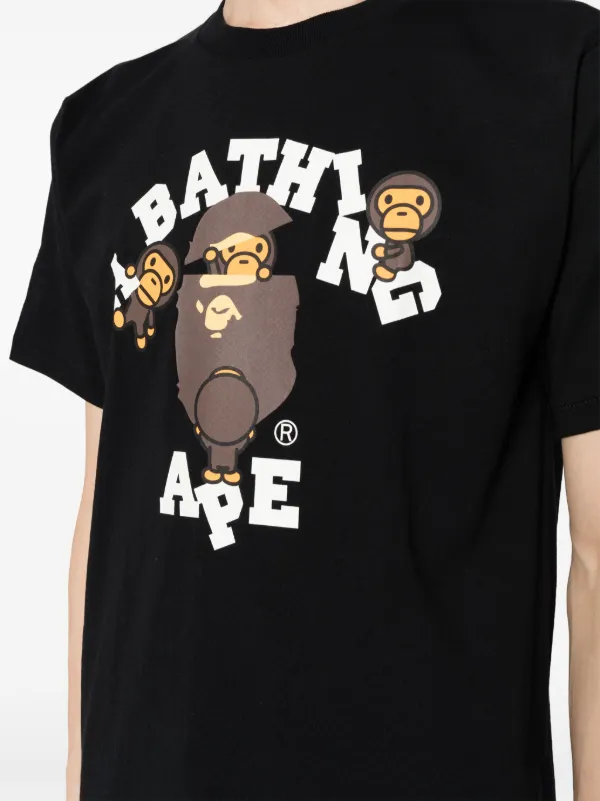 A bathing clearance ape college tee