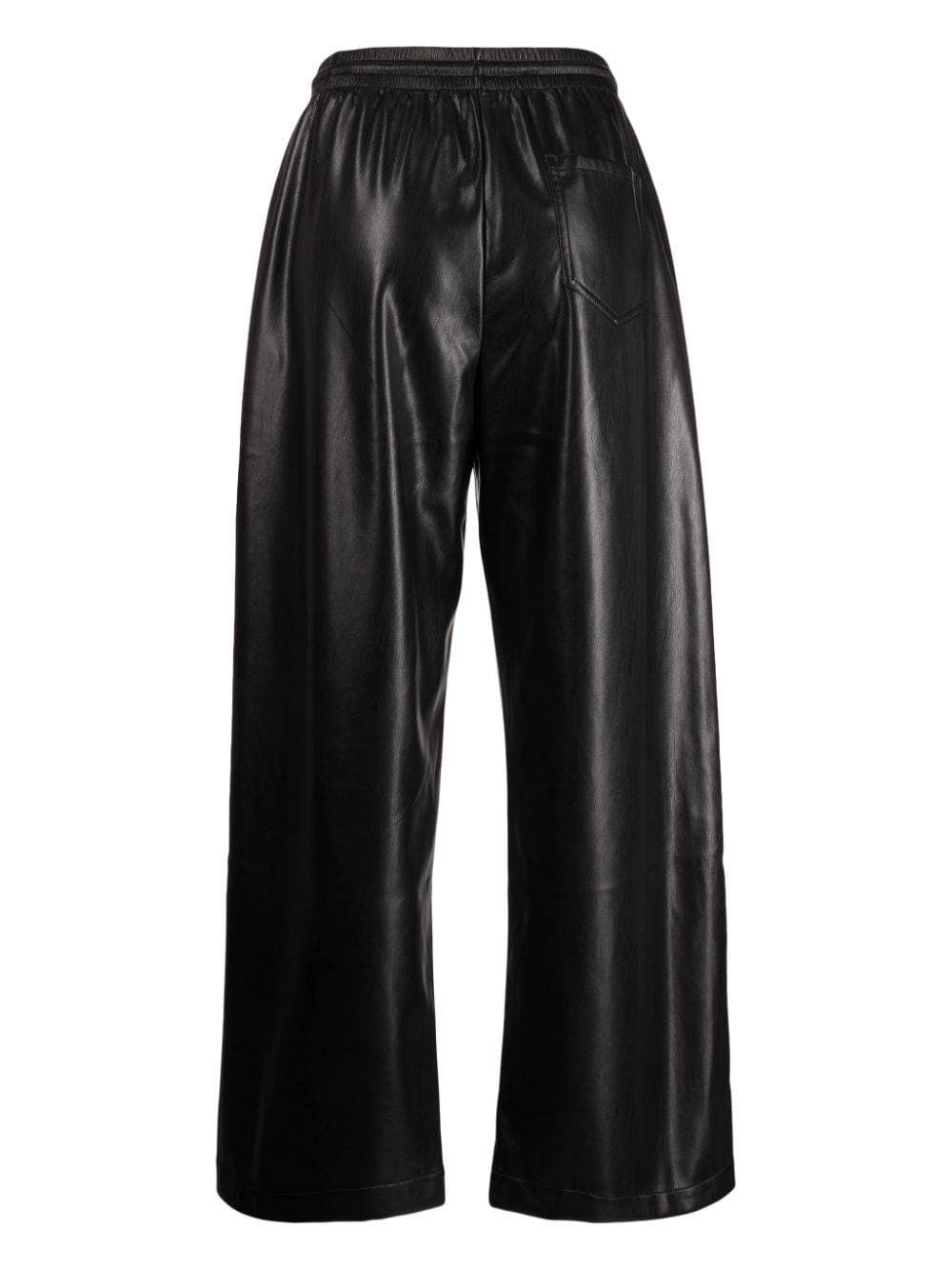 Shop B+ab Faux Leather Wide-leg Trousers In Black