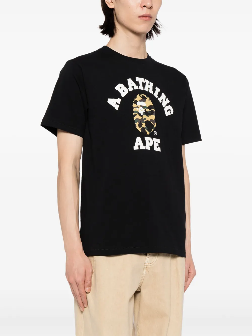 Popular BAPE 1st Camo College Tee Yellow