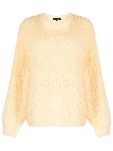 tout a coup brushed-effect ribbed-knit jumper