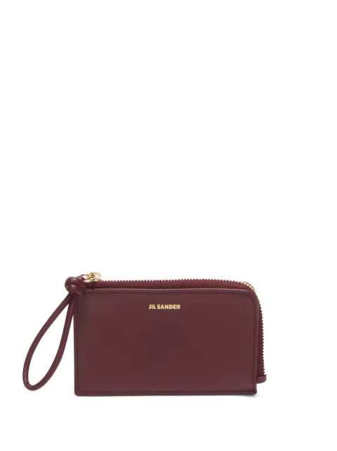 Jil Sander Giro logo-stamp leather cardholder