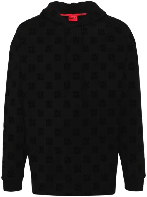 Hoodie à logo en jacquard - HUGO - Modalova
