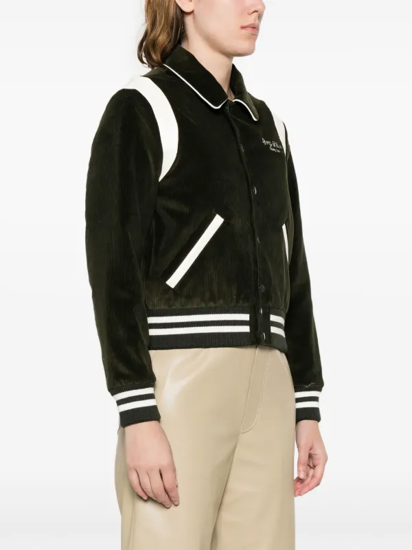 Sporty & Rich ロゴ ボンバージャケット | グリーン | FARFETCH JP
